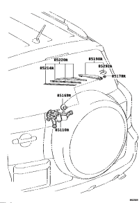 851300R020-MOTOR ASSY, REAR WIPER