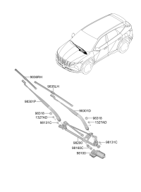 98110BU000-MOTOR ASY-WINDSHIEL*