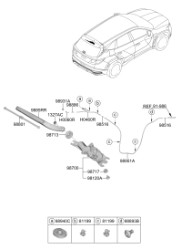 98700N8000-Motor & linkage assy-rr wpr