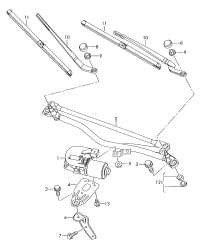 4F1955119C-Wiper motor: