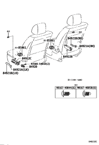 8492160120E3-KNOB, POWER SEAT SWITCH