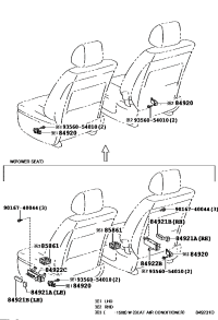 8492160080A3-KNOB, POWER SEAT SWITCH (FOR SLIDE & VERTICAL)