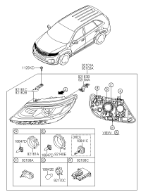 921022P610-LAMP ASSY HEAD RH