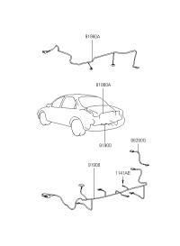 9190009010-WIRING ASSY-TRUNK ROOM