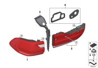 63215A164A7-Taillight, quarter LED, rh/lh