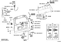 689300W010-STAY ASSY, BACK WINDOW, RH