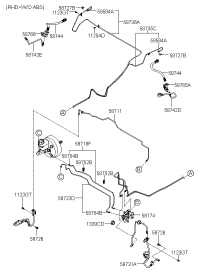 587313K000-HOSE-BRAKE FRONT,LH