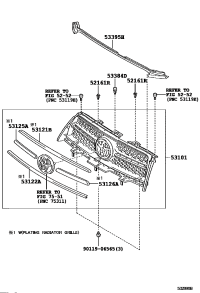 531010R070-GRILLE SUB-ASSY, RADIATOR