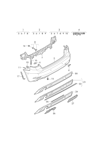 L8V4807067PGRU-Bumper cover l