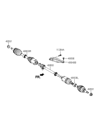 49500A1600-JOINT ASSY-CV LH