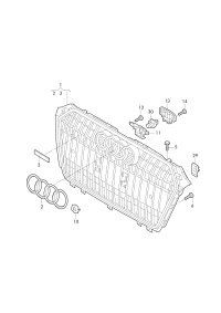 L8WD853651ERN4-Radiator grille