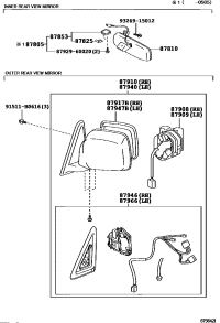 879406A310A1-MIRROR ASSY, OUTER REAR VIEW, LH