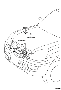 8651060240-HORN ASSY, HIGH PITCHED