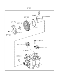 9764339130-PULLEY ASSY-A/CON COMPRESSOR