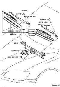 8521253050-BLADE, FR WIPER, RH