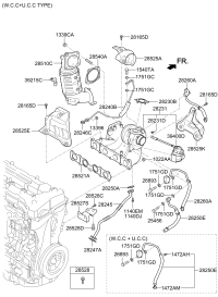 282502G400-PIPE & HOSE ASSY-T/C WATERFEED