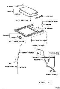 6320160063-GLASS SUB-ASSY, SLIDING ROOF