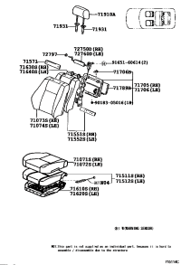7157160020-PAD, FRONT SEAT BACK SILENCER, A