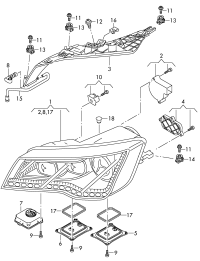 4G8941773B-LED HEADLIGHT/718 BOXTER