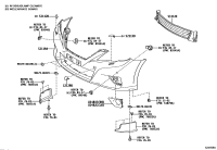 521120P060-Extension, front bumper, rh