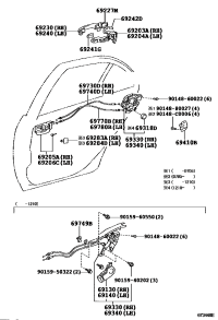 6913012070-ACTUATOR ASSY, REAR DOOR LOCK, RH