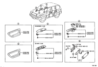 7423260311-PANEL SUB-ASSY, FRONT ARMREST BASE, UPPER LH