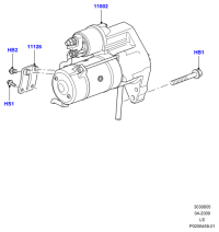 LR043962-STARTER12V 9TFORD RANGER 9T