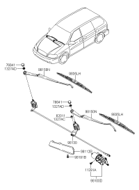 0K20N67322-WIPER BLADE SET W220 RHD