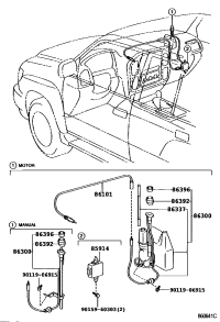 8591460070-RELAY, MOTOR ANTENNA CONTROL