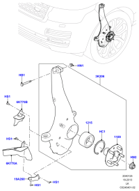 LR040118-Knuckle-front wheel