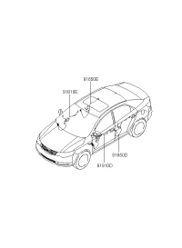 916001X040-WIRING ASSY-FR DR(DRIVER)