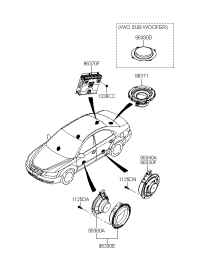 963303K000-SPEAKER & PROTECTOR ASSY-FRT D