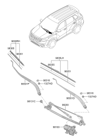 98311Q2000-ARM ASSY-W/SHLD WPR(DRIVER