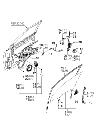 813211F020-LATCH & ACTUATOR ASSY-FR DR O