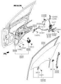 813211F040-LATCH ASSY-FR DR RH