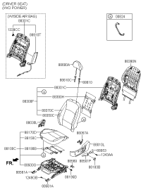 883004M580AV8-BACK ASSY-FR SEAT DRIVER