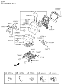884002P090LAA-BACK ASSY-FR SEAT PASSENGER