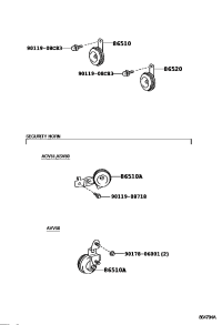 8651006180-HORN ASSY, HIGH PITCHED