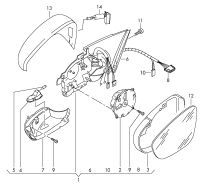 3AB857507K9B9-Mirror shld obk