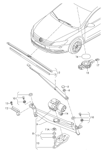 L35D955409B-Wishbone, aerodynamic wiper
