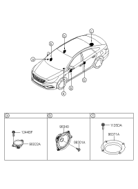 96330C1000-SPEAKER & PROTECTOR ASSY-DR
