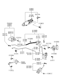 813103C001-LATCH ASSY-FR DR LH