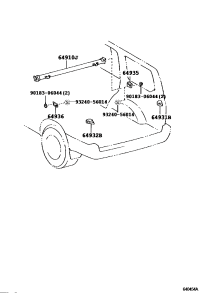6493260030A1-HANGER, TONNEAU COVER, LH