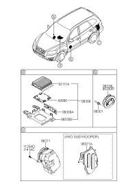 963002B000-SPEAKER & PROTECTOR ASSY-FR RH