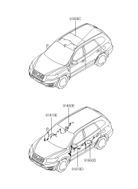 918052B901-WIRING ASSY-ROOF