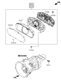 943604H000-GLASS & BEZEL ASSY-CLUSTER