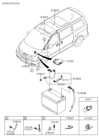 918504H061-WIRING ASSY-BATTERY (+)