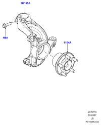 LR003157-WHEEL HUB REAR-EVOQUE