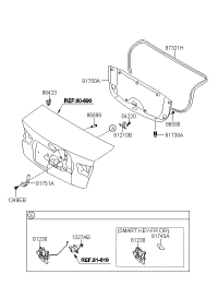 812301M000-Lock assy-trunk lid
