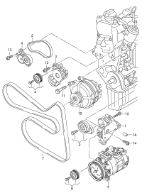 03C903143B-Bracket, a/c compressor